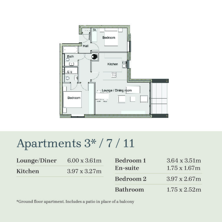 Floor Plan for Clifton View for Apartments 3